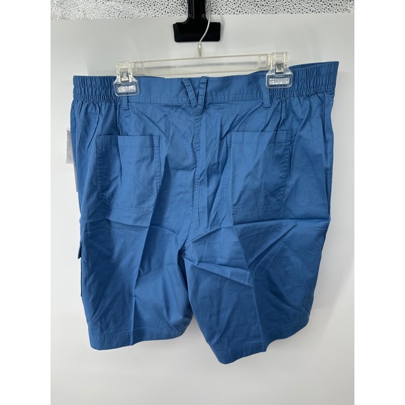 Hasting & Smith Womens Riviera Blue Cargo Shorts Sz 14 NWT BD0145A Elastic Back - Picture 9 of 13